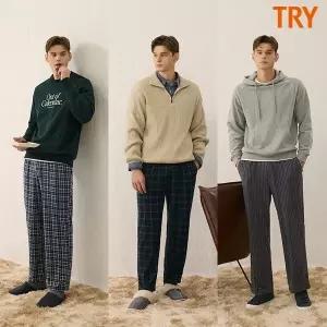 [TRY]25FW 신상 트라이 남성 기모 파자마 팬츠 3종 _23109377_643588