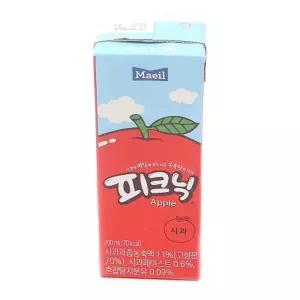 피크닉 사과 200ml 1Box (24개입)/어린이/아동/움료수/쥬스/주스/과즙/음료/어린이집/유치원/간식/팩주스