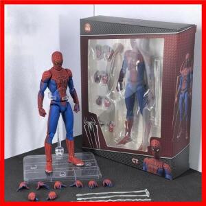 새로운 Ct Toys Mafex 001 스파이더맨 액션 피규어 - Peter Parker 놀라운 스파이더맨 애니메이션 입상 맞