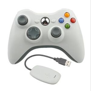 XBOX 360 무선 2.4G 핸들(수신기 포함)용 게임 패드 새로운 이중 진동 PC