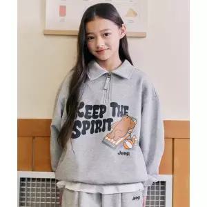 매장정품 JEEP 지프 JEEPKIDS 베어 카라 반집업 맨투맨(KR5TSU853MG) KR5TSU853MG 1058485