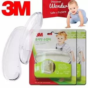 3M 투명 유아안전 베란다 유리창문 손잡이 4P 쓰리엠 창문손잡이