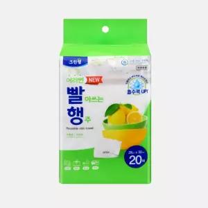 크린랩 여러번 빨아쓰는 행주 20p/일회용/물기제거/키친/타올/주방/위생적/업소용/간편한/다목적/1회용