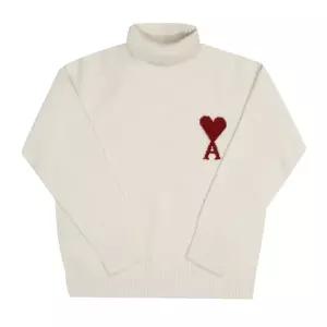 [아미] 남녀공용 빅 하트 로고 터틀넥 니트(UKS839 018 154)