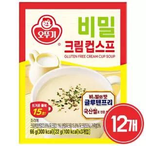 오뚜기 비밀 크림 컵스프(22g 3입) x 12개 / 분말 수프 간식 간편식
