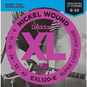 고품질 기타 기타스트링 일레스트링 DAddario XL EXL120-E 1개 9 42 기타줄 일렉줄 일렉기타줄세트 WFOELS