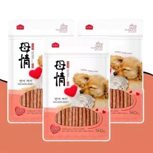 아스쿠 모정 강아지 져키 노즈워크간식 연어 져키 140g x 3봉