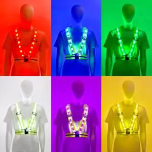 TG전자 충전식 6색상 LED 안전조끼 형광 반사 야광 엑스반도 배달 라이더 신호수 작업용 조끼 TG-F20
