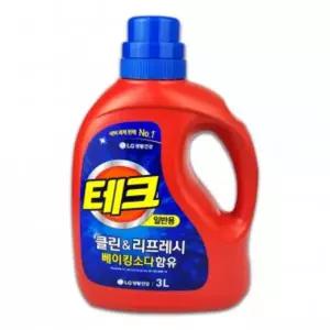 테크 액체세제 일반용 용기형 3리터 -D