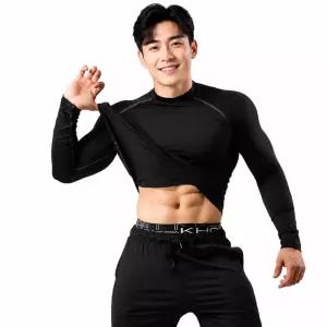 냉감 스포츠이너웨어 베이스레이어 긴팔 반목 등산 러닝 초경량 오드램프봉제, 3color