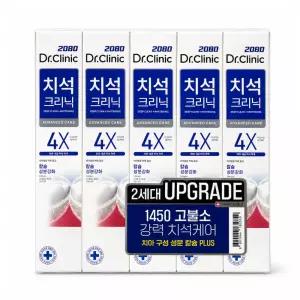2080 닥터크리닉 대용량 고불소 치석 치약, 190g, 5개