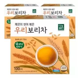 다농원 깨끗이 씻어 볶은 우리보리차 1.2g x 100입x3개
