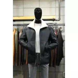 PU레더블랙 숏사파리인조무스탕 m-icjp60bk