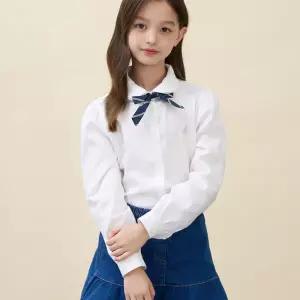 빈폴 키즈 BEANPOLE KIDS 여아 옥스포드 셔츠 & 리본타이 세트 화이트 (BI6764GE11)