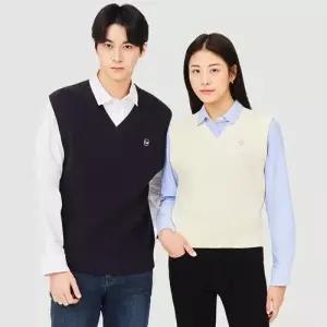 유니 원포인트 자수 스웨터 베스트 NN4S0774