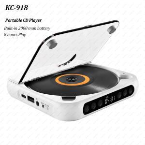 KC-918 CD 플레이어 휴대용 블루투스 음악 플레이어 CD 러너 방진 커버 6 가지 모드 A-B 리모콘이있는 반복