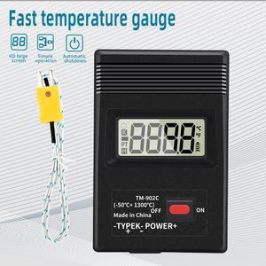 온습도시계 온도 계량기 디지털 K LCD 센서, 산업용 프로브 감지기, 50 TM902C 열전대 1300
