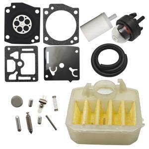 예초기어깨끈 카브레타 수리 개스킷 다이어프램 키트 Husqvarna 340 345 350 353 346XP 용 공기 연료 필터 라인 체인톱 537024002