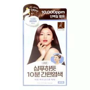 서치103 크림염색 샴푸하듯 엘라스틴 10분 간편염색약 새치용 흑갈색 학교