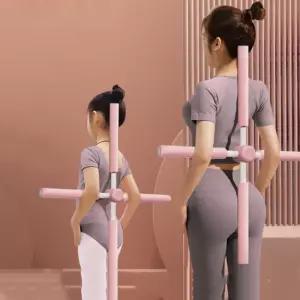 그린 자세 목 말린 어깨 허리 요가 기구 막대 바 체형 자세봉 른봉 굽은등보정 고정기 밴드 른기 마사지
