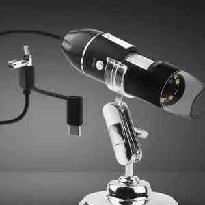 휴대폰 USB LED 정밀 1000배 라이트 현미경 확대경 스마트폰망원경 소형콘서트장 JaWFFFZBW