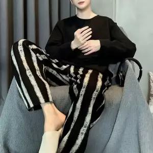 긴팔 남성 잠옷 홈웨어 파자마 실내복 투피스 상하의 세트 가을잠옷 남상잠옷 세트 남성 수면잠옷 홈웨어