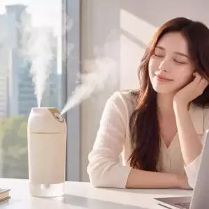 [T쇼페] 프롬비 간편 휴대용 500ml 더블미스트 미니가습기 사무실 책상 가습기