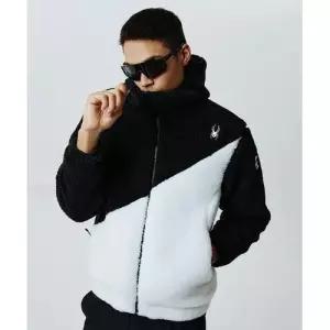 공용 유로스포츠 플리스 패딩 후드 집업 자켓 SPIWCNJK222UWHT