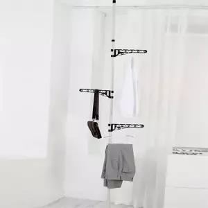 행거 튼튼한 이동식 원룸 기둥식 행거 좁은 틈새 수납 스탠드형 깔끔한 자취방 다용도 가벼운 옷걸이