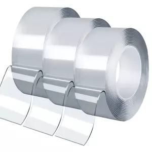 엔더 초강력 아크릴 폼 나노 실리콘 클리어 겔 양면 테이프 30mm x 5m 투명 3개
