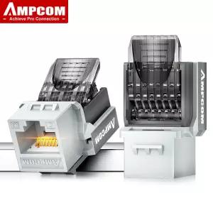 ㄱ자랜선 RJ45 키스톤 잭 90도 펀치 다운 커넥터 모듈 CAT6CAT6A, 가정용