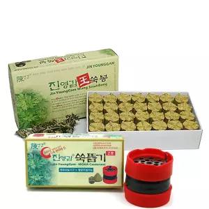 생명쑥뜸기+진영감 왕쑥봉1box-56개입영생사