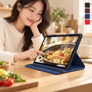 갤럭시탭 A11 Plus 회전 스탠드 케이스 SM X230 X236 가로 세로 거치 커버 인조가죽 4색