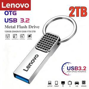 Lenovo 2TB USB 3.2 고속 플래시 드라이브, 1TB 용량, 금속 재질, 방수 기능, Type-C 메모리 스틱, 컴퓨터