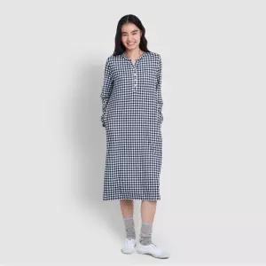 JAJU/자주 여 피치스킨 헨리넥 파자마 원피스 3종 택1