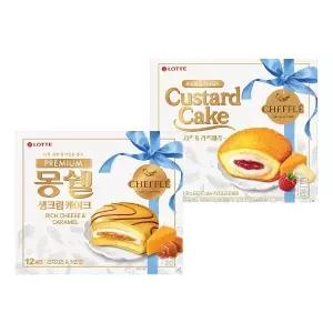 치플레 X 롯데(몽쉘 카라멜 444g x1+카스타드 라즈베리 300g x1)