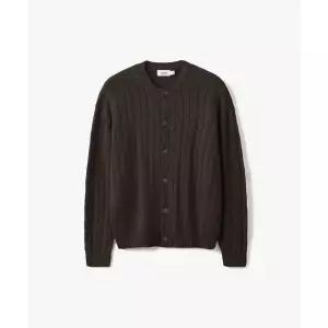 커스텀어클락 COSTUME O’CLOCK 소프트 케이블 라운드 가디건 빈티지브라운 COOSCD021VBROWN