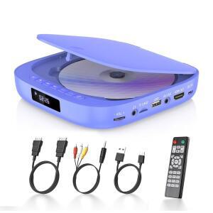 TV 데소브리 미니 DVD 플레이어 HDMI RCA 출력 1080P HD 전 지역 무료 CD 리모컨 포함 스마트 지원 USB /TF 카드용 컴팩트 디스크 PAL /NTSC