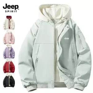 지프 JEEP SPIRIT 후드레이어드 패딩점퍼 집업 숏패딩 JP2583