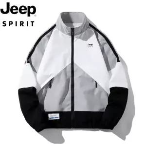 지프 JEEP SPIRIT  봄가을 남성 캐주얼 오버핏 코트 배색 상의 코디 자켓 JP42987