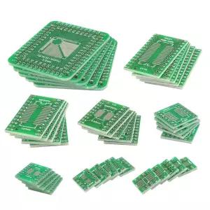 QLOUNI 40개 PCB 프로토 보드 SMD to DIP 어댑터 플레이트 컨버터 TQFP (32 44 48 64 84 100) SOP SSOP
