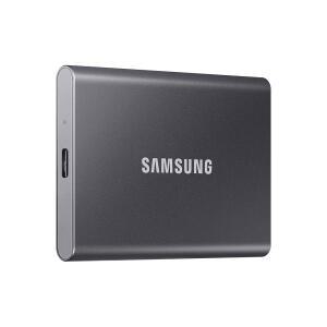 삼성호환 T7 포터블 SSD 1TB 외장 솔리드 스테이트 드라이브 최대 1050MB/S 속도 향상 USB 3.2 2세대 게임 학생 전문가를 위한 신뢰할 수 있는 스토리지 MUPC1T0T /AM 그레이