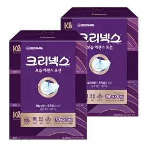 크리넥스 보습에센스 로션 3겹 미용티슈 150매x3입x2팩/곽티슈/미용/티슈/갑티슈/각휴지/곽휴지/사각