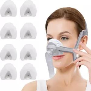 PlayWooWgo 8팩 N20 비강 CPAP 마스크 라이너는 소형 쿠션과 호환됩니다 실키한 편안함을 즐기며 얼굴