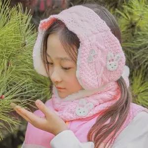 [BZJL9W7N_4C]로라앨리 넥워머 방한 모자 목도리 세트