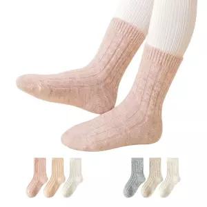 유아 양말 아동 키즈 어린이 여아 남아 초등 학생 중목 골지 겨울 3켤레 1세트 WZ-028