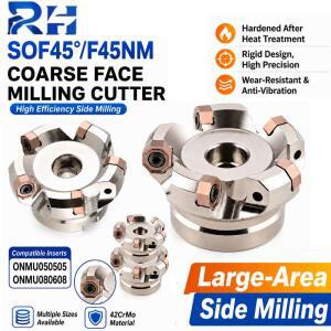 SOF45 F45NM 페이스 밀링 커터 헤드 45 ° 50 63 80mm ONMU0505 인서트용 초가공 공구  절삭