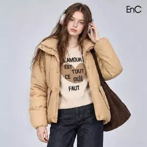 [ENC] 덕파이버 샤이닝 베이지 패딩점퍼
