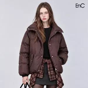 [ENC] 덕파이버 샤이닝 와인 패딩점퍼