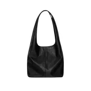 글로우 GLOWNY G LEATHER SHOULDER BAG (BLACK)